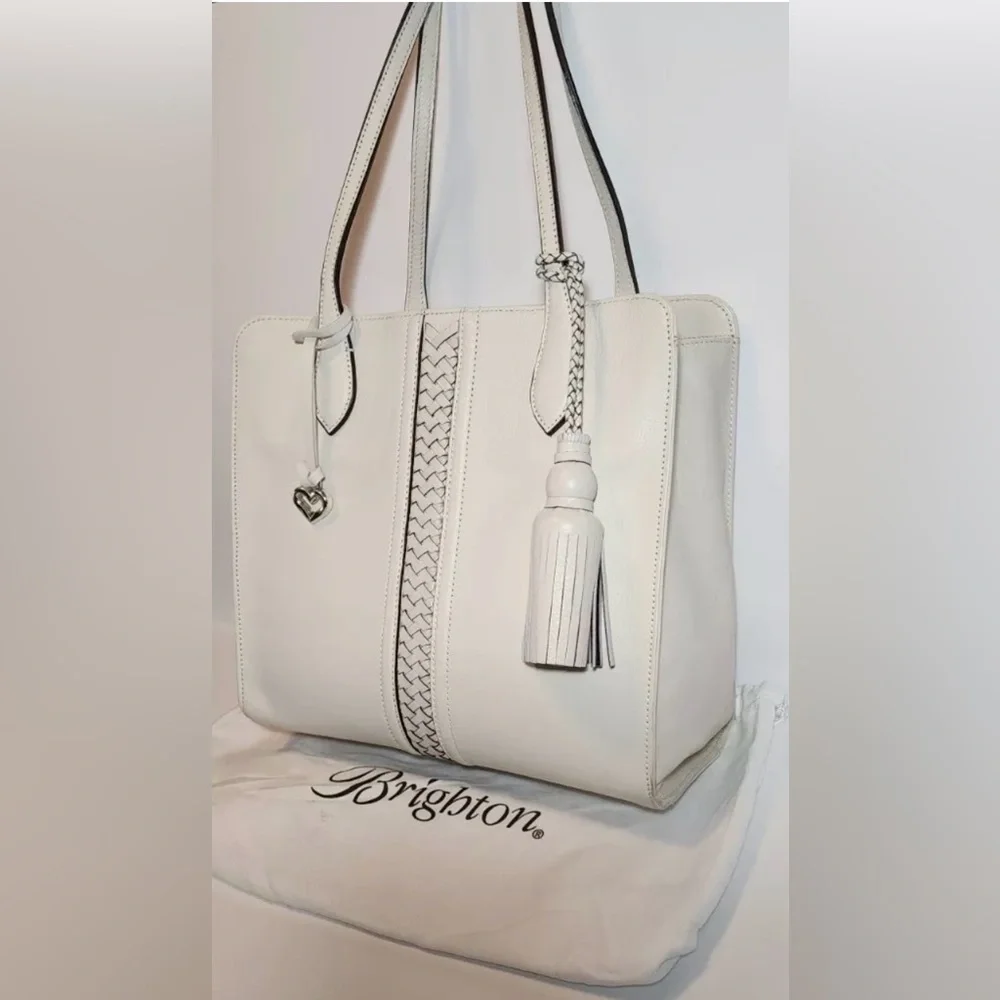 BRIGHTON FERRARA COLLECTION Stefana Large Tote White #H36352 - Picture 7 of 15